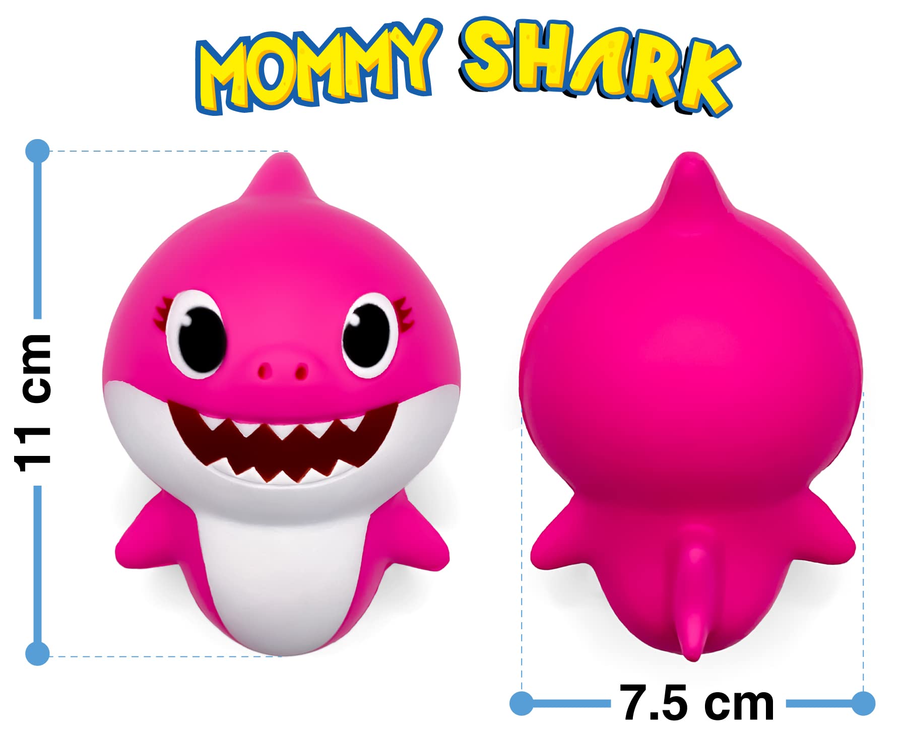 Juguete Squishy Toy Jam Baby Shark Familia Completa en Paquete de 3