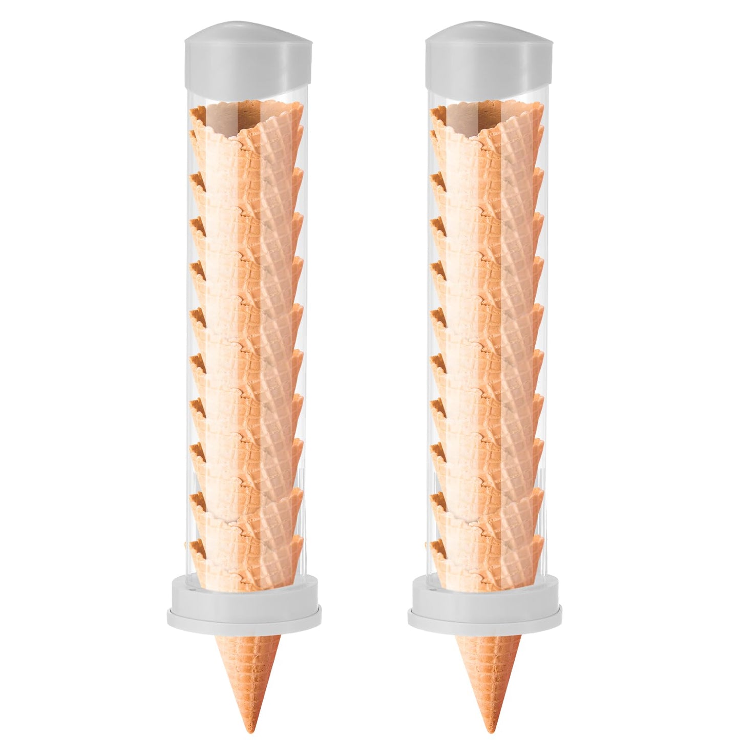 Dispensador de Conos de Helado Tioncy 16 Pulgadas x 3 Pulgadas de Diámetro con Soporte para Montes en Pared
