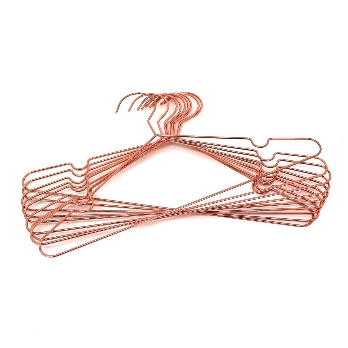 Koobay 13" Children Rose Copper Gold Shiny Metal Wire Top Clothes Hangers for Shirts Coat Storage & Display (10)