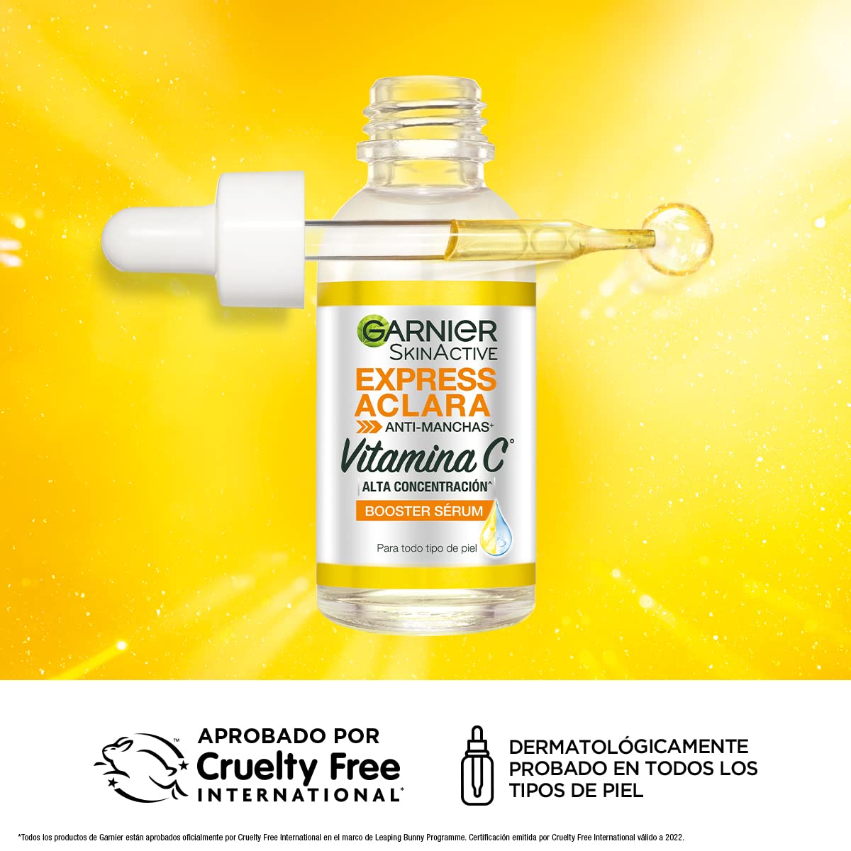 Garnier Skin Active Kit Micelar Todo en 1 400ml y 100ml + Express aclara booster serum anti manchas con vitamina c - 30 ml Serum
