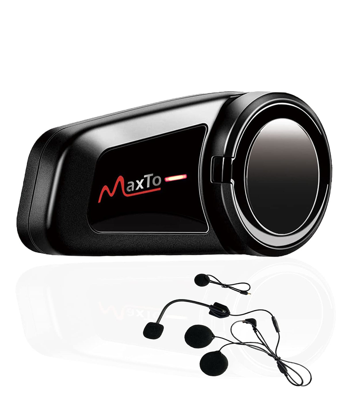 Auriculares Bluetooth MaxTo M2 Negro Impermeables con Intercomunicador para Motocicleta