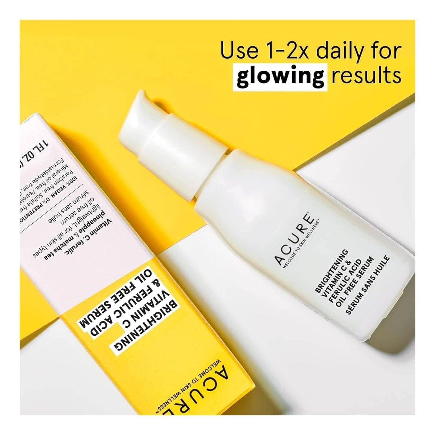 Serum Brightening Vegano con Vitamina C y Ácido Ferúlico - Sin Aceite - Para todo tipo de piel - 30ml