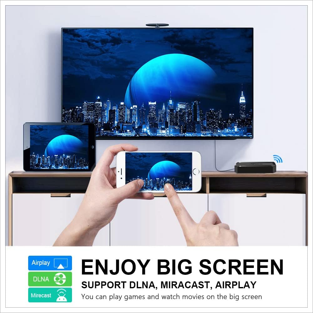 Android TV Box 10.0, X96Q Android TV Box 2GB RAM 16GB ROM Allwinner H313 Quad-Core 64bit con WiFi 2.4G USB Ultra HD 4K H.265 3D Home Smart Player
