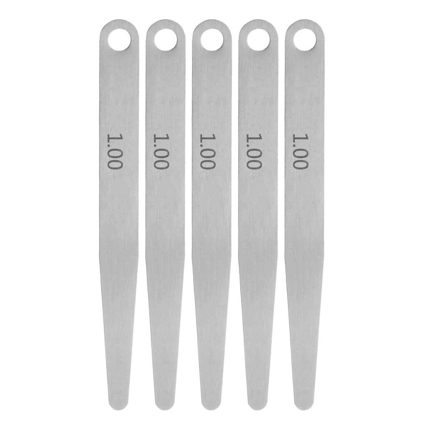 HARFINGTON 5uds Galga Grosores 1,0mm Grosor Calibre 65MN Acero Métrica Brecha Herramienta Medición, Hoja Única