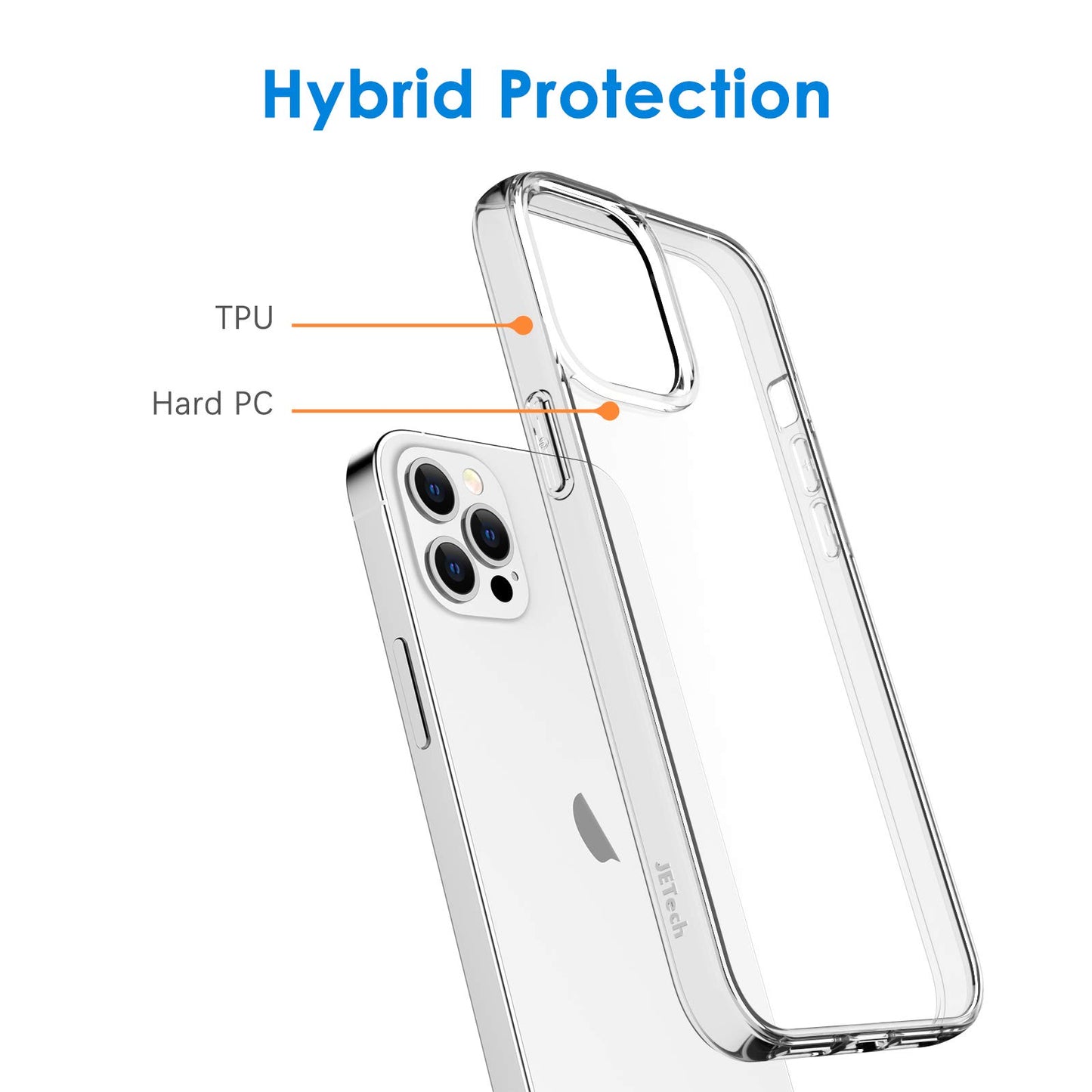 JETech Funda para iPhone 12 Pro MAX 6.7 Pulgadas, Anti-Amarillo Antigolpes Carcasa, Antiarañazos Respaldo Transparente (HD Clara)