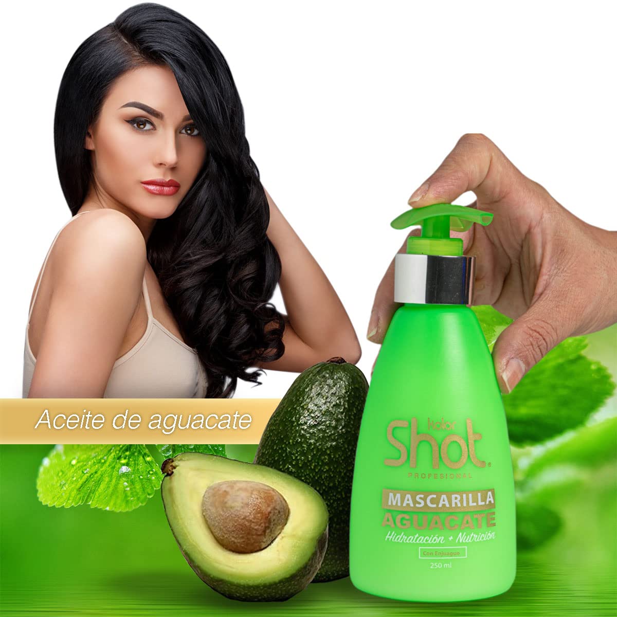Mascarilla para Cabello Kolor Shot Aguacate Tratamiento Reconstructor Hidrata y Nutre