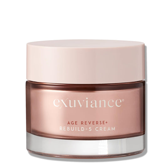 EXUVIANCE AGE REVERSE + Rebuild-5 Antiaging Moisturizer Cream with Shea Butter, Glycerin, Vitamin E, Peony Botanical, PHA, Aminofil, and MicroDiPeptide229, 1.7 oz