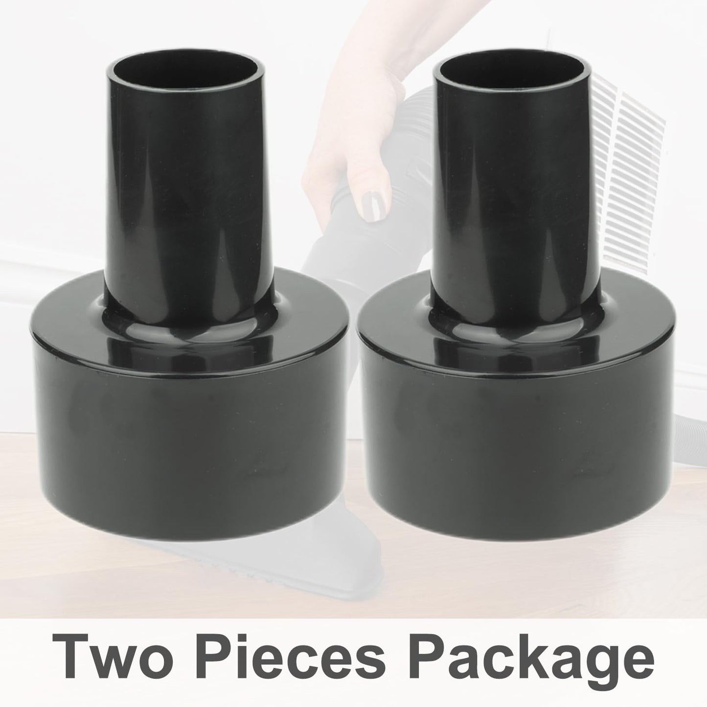 Adaptadores de Manguera Shop Vac Negro 2-1/2 Pulgadas a 1-1/4 Pulgadas Paquete de 2