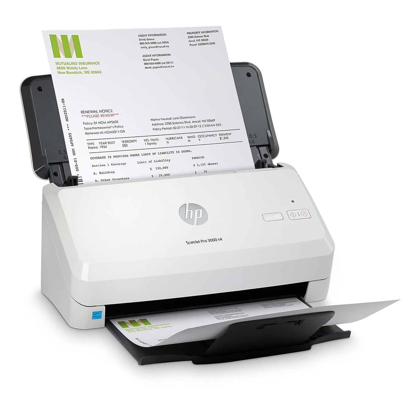 HP ScanJet Pro 3000 s4 (6FW07A) Escáner dúplex a Color USB 3.0 de 40 ppm con ADF de 50 páginas para Documentos, Fotos, Recibos y Tarjetas. Controladores Twain/ISIS incluidos