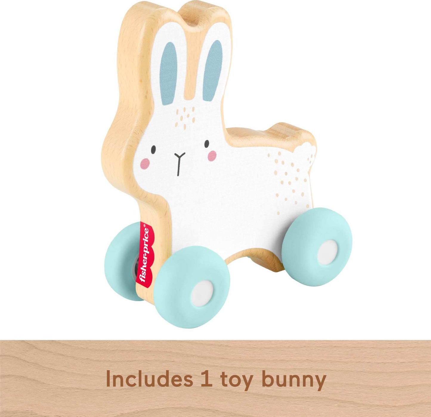 Fisher-Price Juguete para Bebés Conejito Pasea Conmigo de Madera para bebés de 6 Meses en adelante