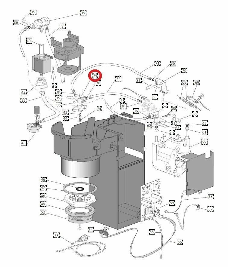 Conector de Válvula 3 Vías Compatible con Máquinas de Café Cappuccino DeLonghi