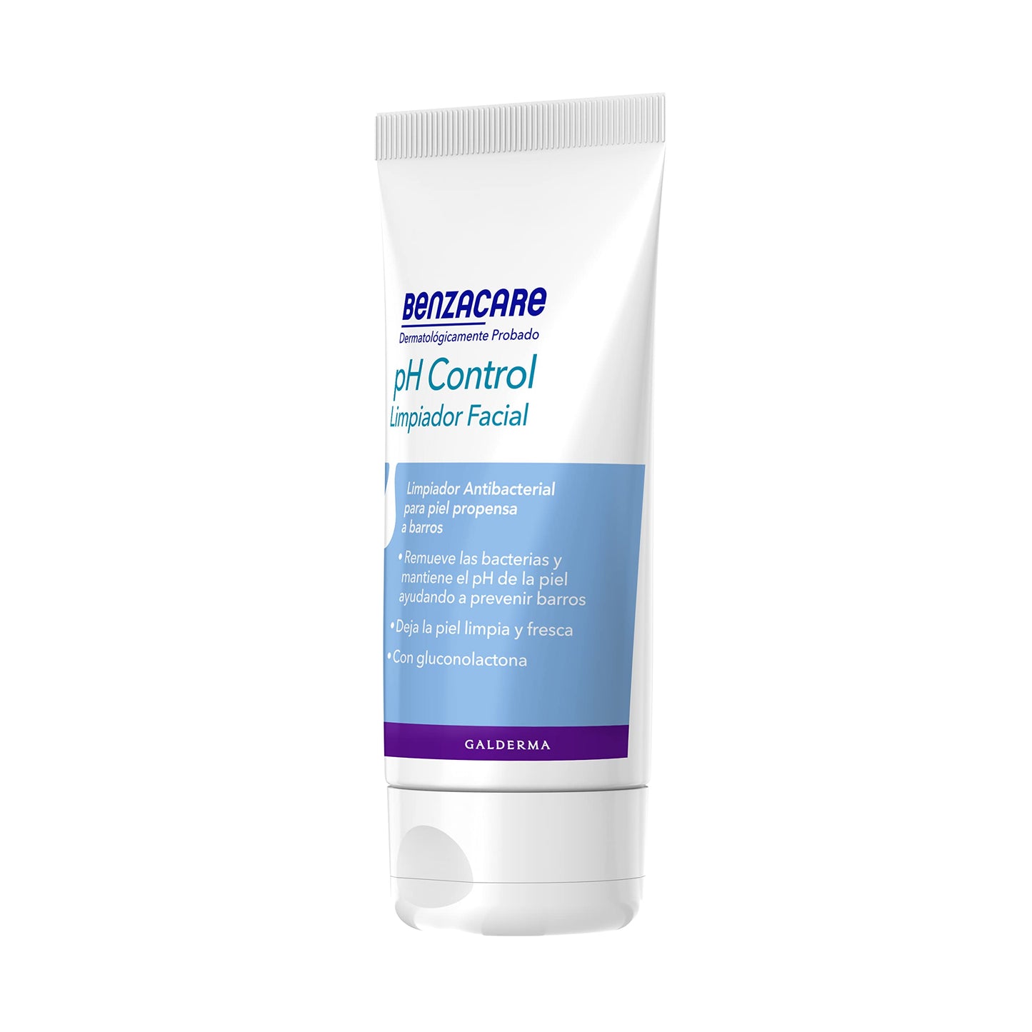 BENZACARE Ph Control Limpiador Facial 1 pz 150 ml Limpiador Antibacterial para Piel Propensa a Barros Ayudando a Controlar el Acné Dermatológicamente Probado
