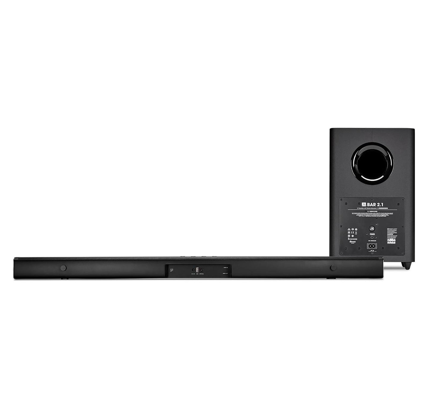 Barra de sonido JBL 2.1 Canales con Subwoofer inalámbrico negro