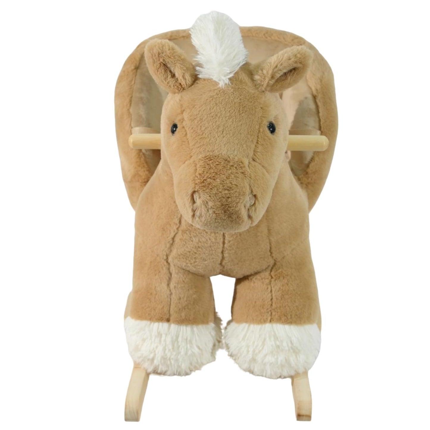 BAMBINETO Mecedora Silla Montable de Peluche para Bebés y Niños (Caballo)