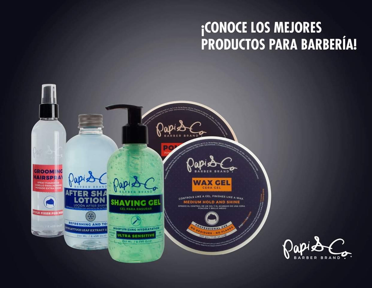Papi & Co. Pomada Para Peinar y Estilizar 3 en 1 (Cabello, Barba y Bigote), Base Agua, Fijación Media-Alta, Clasic Hold Pomade - 4.0 Oz. -