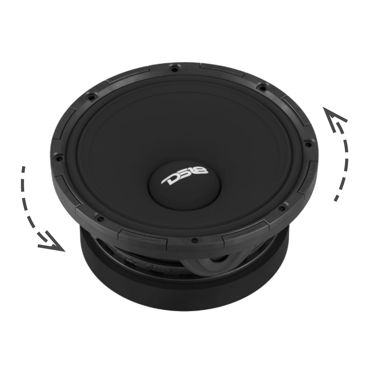 DS18 PROJECT360 Altavoz de sensibilidad alta de altura media de 6.5" - 300W RMS 4 Ohm - Diseño de recone rotativo para reparación rápida