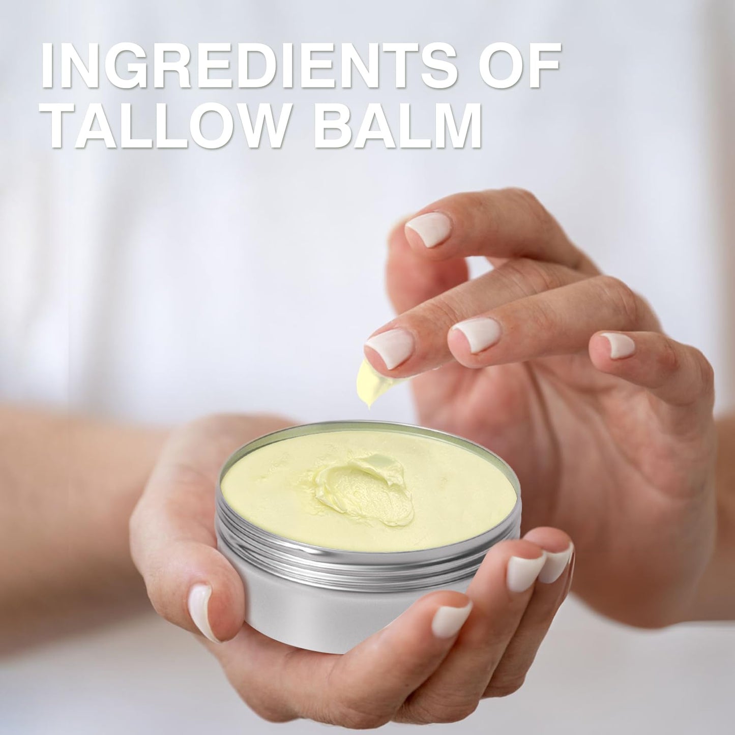Sebo de ternera, sarga de ternera para la piel, crema de sargo y miel, bálsamo orgánico de ternera para humectante facial con miel silvestre cruda para bálsamo multiusos, loción de sarga