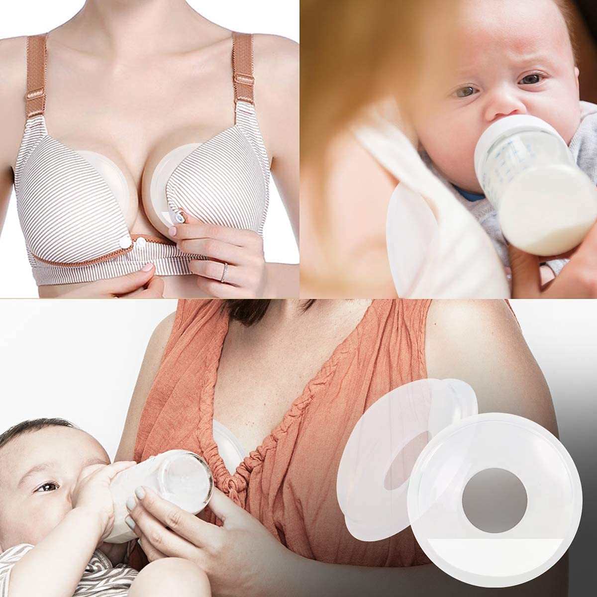 Concha Recolectorade Lactancia, Conchas para el Pecho Protector de Pezones para Reducir el Dolor, Conchas de Silicona sin BPA, Protector de Lactancia de Leche Materna, Almacenamiento de Leche Lectancia, Regalos para Mamá(2 piezas)