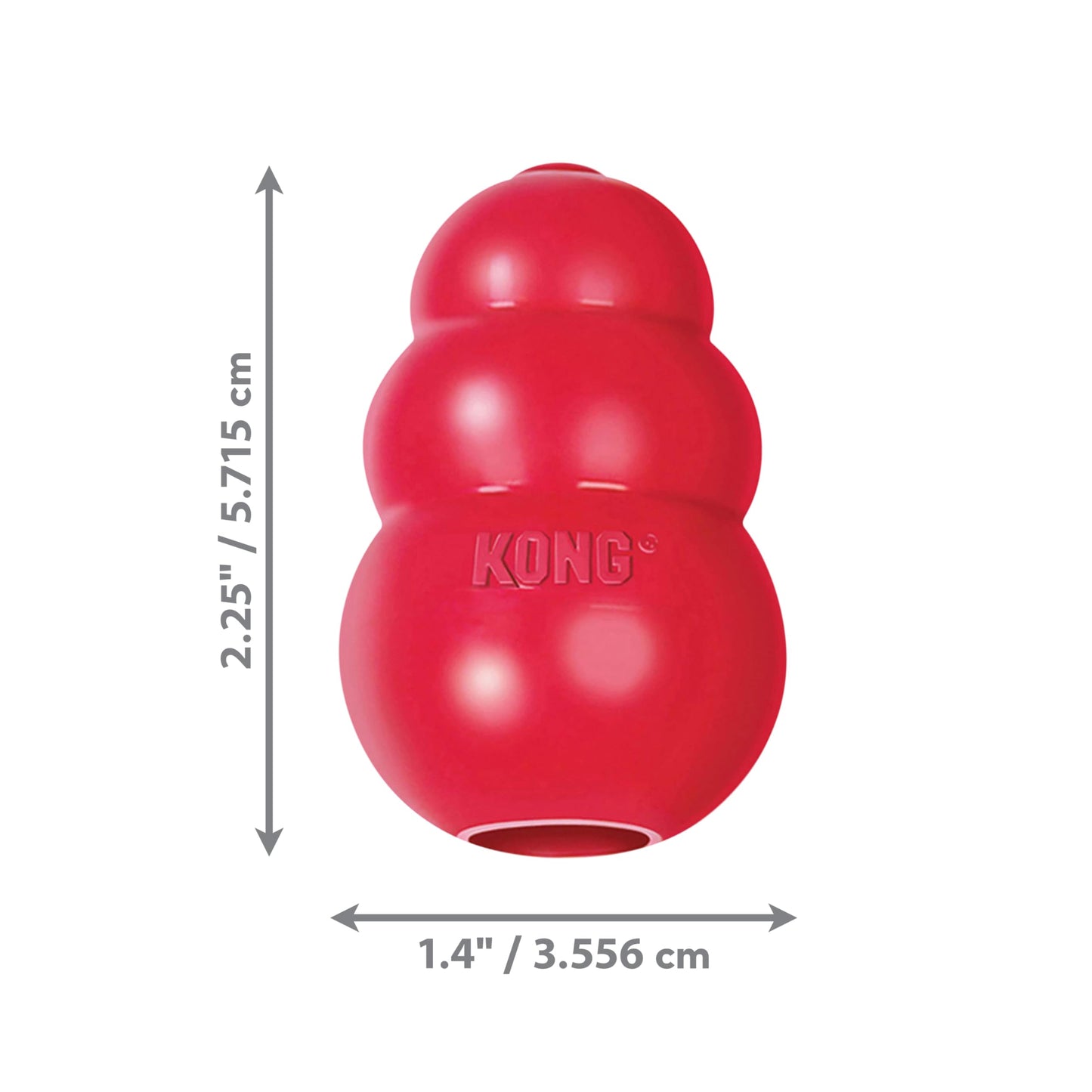 Kong Interactive Classic Toy, Color Rojo, Extra Chico