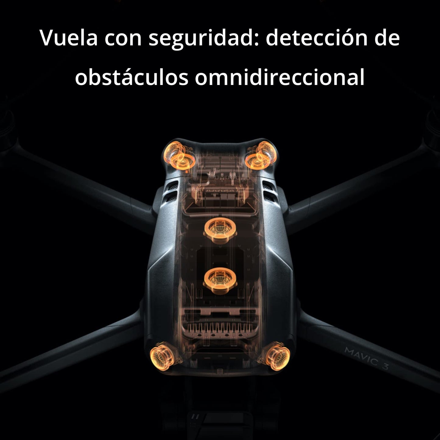 DJI Mavic 3 - Dron GPS con cámara Hasselblad CMOS 4/3, vídeo 5.1K, detección obstáculos omnidireccional, 46 min de vuelo, cuadricóptero RC con regreso auto. transm. máx. de vídeo de 15 km, Gris