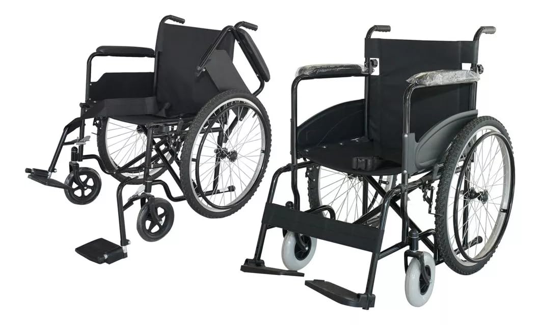 Silla de Ruedas Manual Todo Terreno VANLIG Ligera y Resistente plegable hasta 120 kg para Adultos