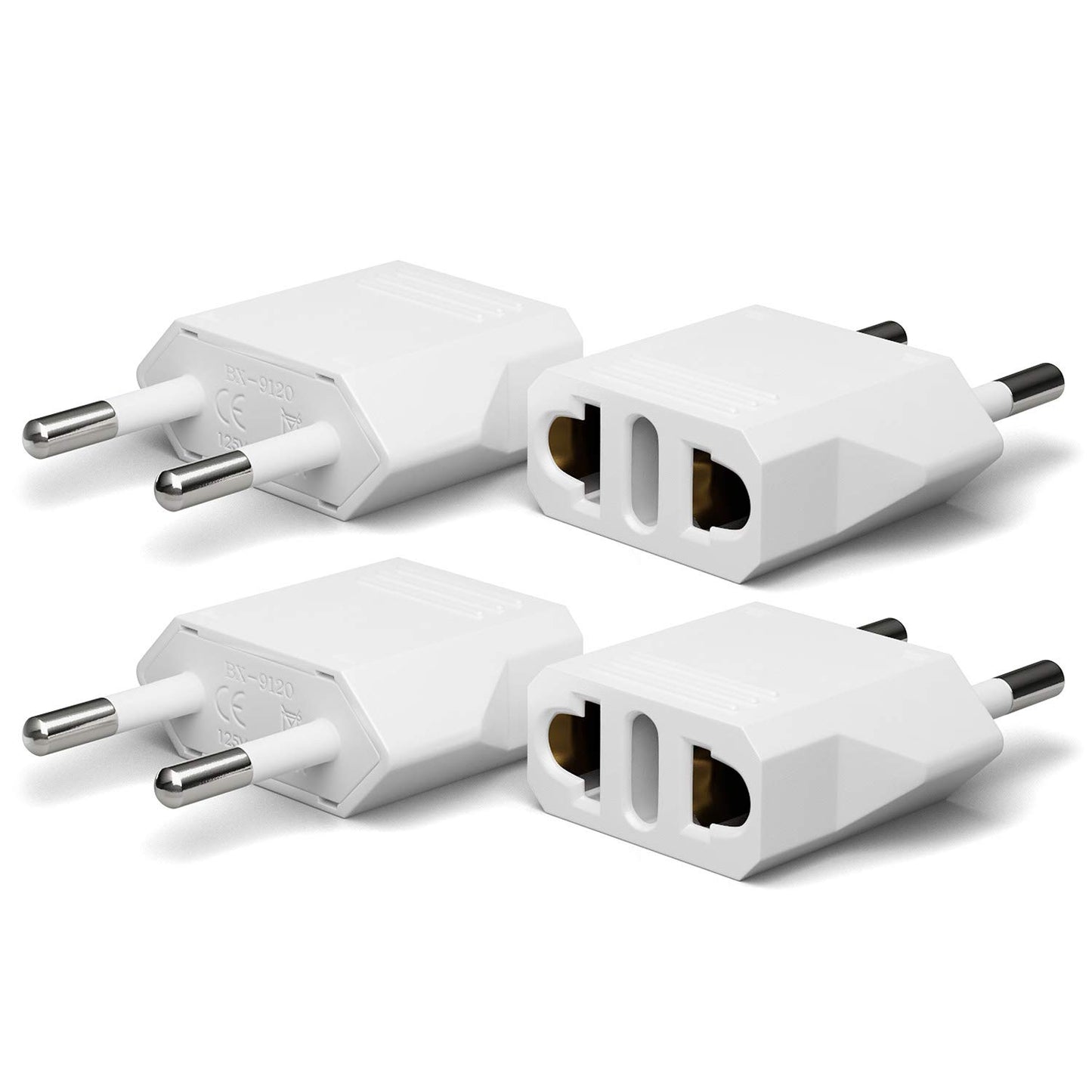 Adaptadores de Enchufe de Viaje Unidapt Blanco Tipo C para Europa
