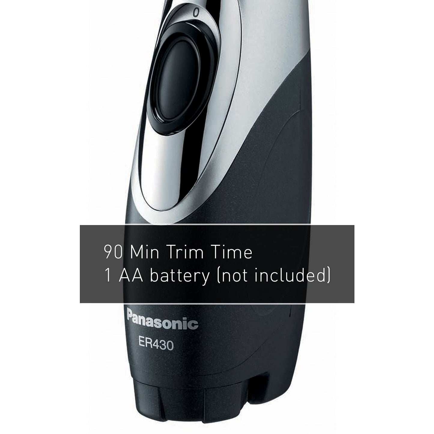 Panasonic recortador de pelo de nariz y oreja ER430K, sistema de limpieza al aspiradora, para hombres, húmedo/seco, funciona con pilas
