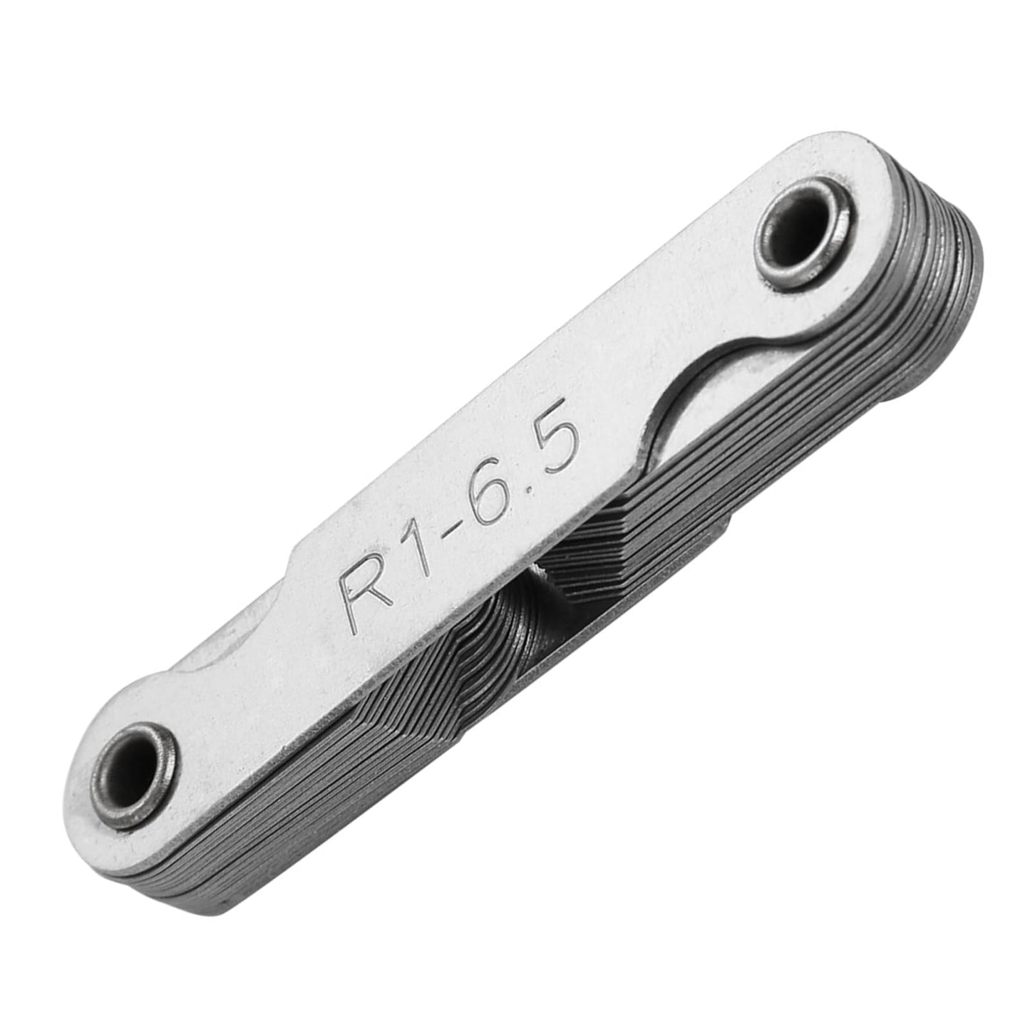 Herramienta de medición de radio, calibre de acero inoxidable duradero, útil para que los maquinistas midan el radio de un objeto (R1-6,5 mm)