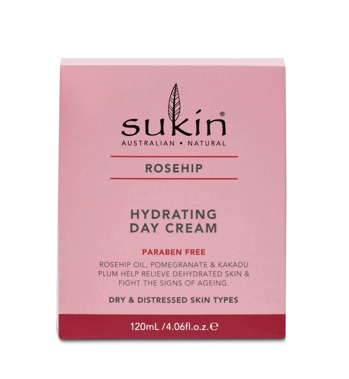 Sukin Rose Hip Hydrating Day Cream 120ml Natural Face Moisturiser by Sukin