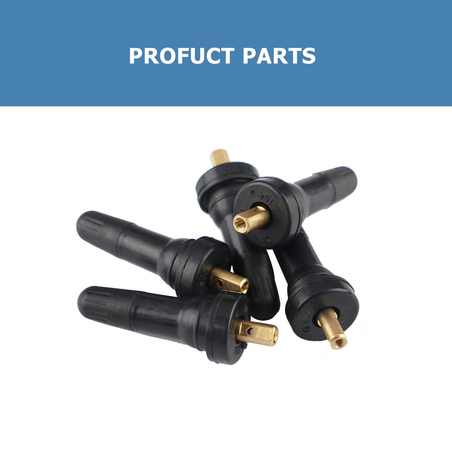 EZISOE 50 piezas TPMS 20008 sistema de monitoreo de presión sensor a prueba de explosiones en vástagos de válvula de neumático