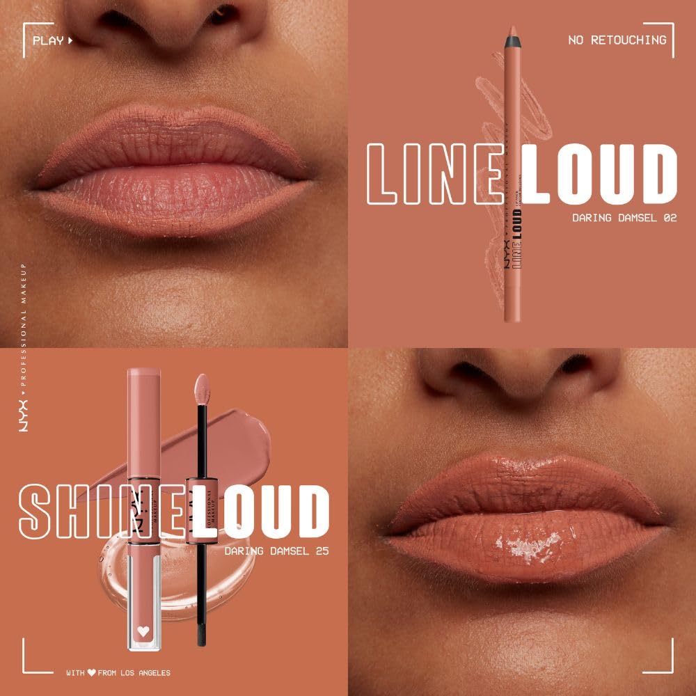 NYX Professional Makeup, Line Loud Lip Liner, Delineador de Labios, Daring Damsel