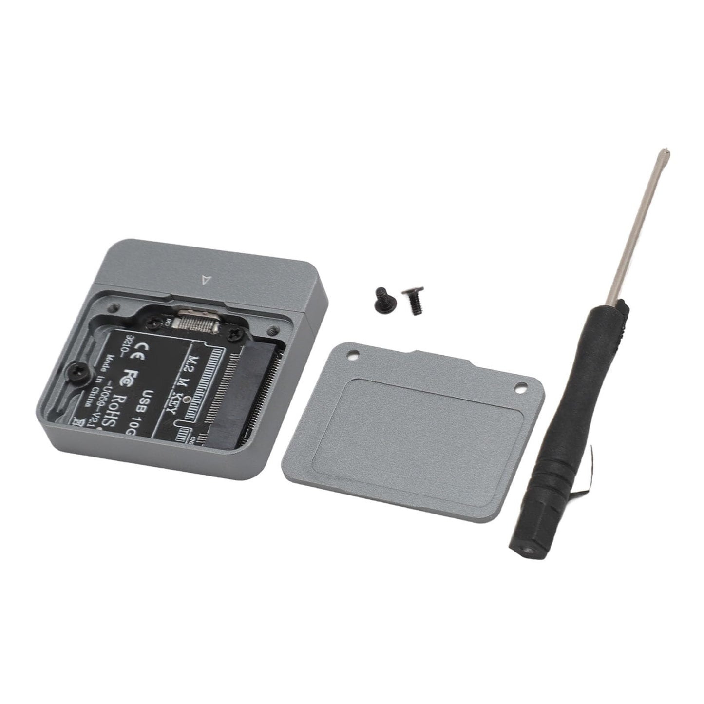 Jectse NVME High Drive Caso de Alto Rendimiento Transferencia de Datos Rápidos PCIe M.2 M Case Externo SSD para la Aleación Ganadora de la Aleación (2230 Protocolo único de aleación de Aluminio)