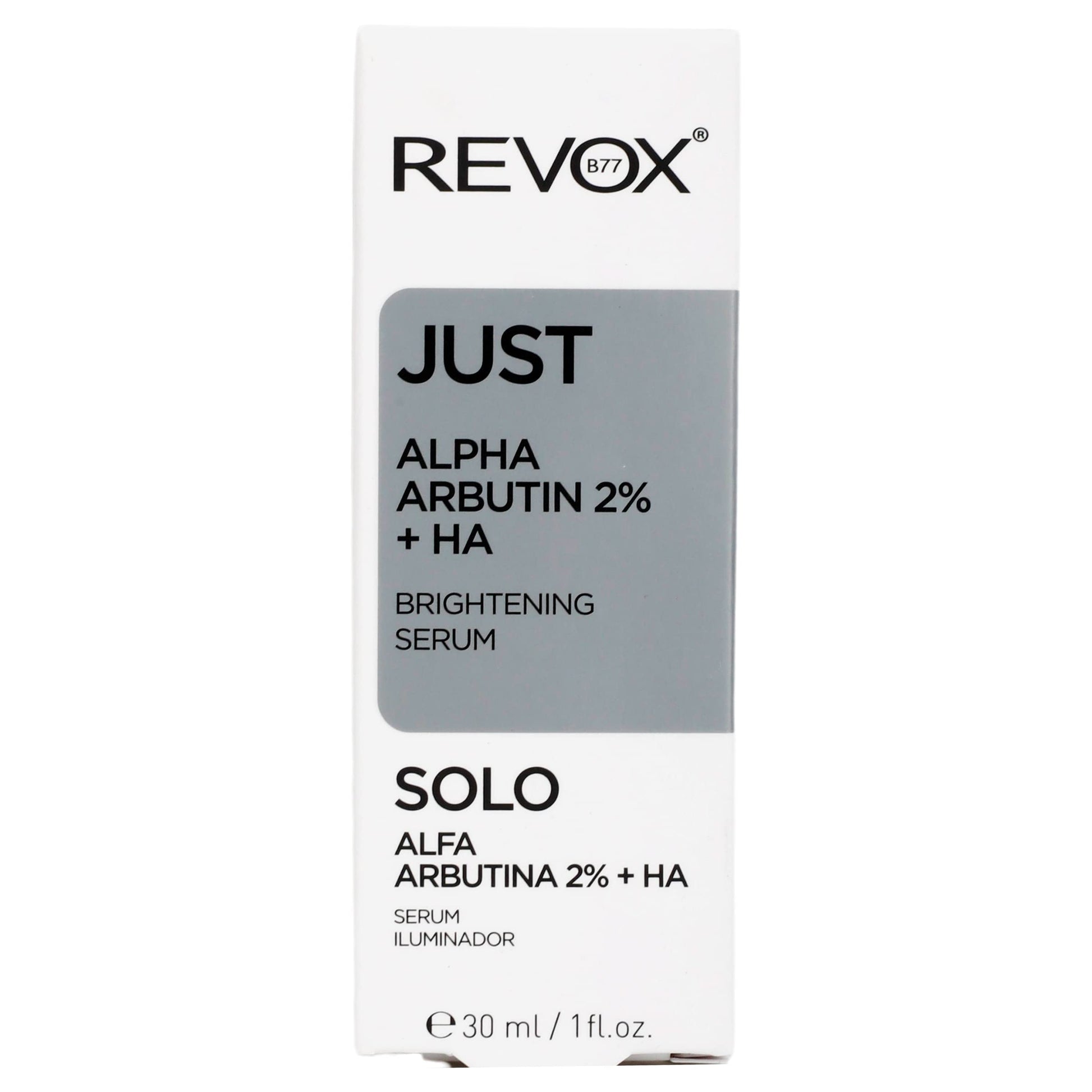 REVOX B77 JUST ALFA ARBUTINA + ACIDO HIALURONICO SUERO ACLARANTE 30ML