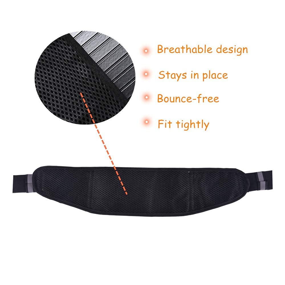 LonEasy Cinturón Reflectante para Correr, Bolso Impermeable de Cintura para Hombres y Mujeres con Conector para Auriculares - Ideal para Caminar, Ciclismo, Maratón