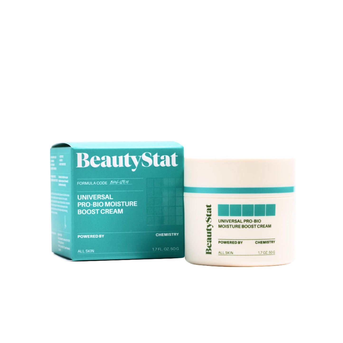 BeautyStat Cosmetics Universal Pro-Bio Moisture Boost Cream, Hidratante de la piel facial con ácido hialurónico, antienvejecimiento natural, antiarrugas, 1.7 oz.