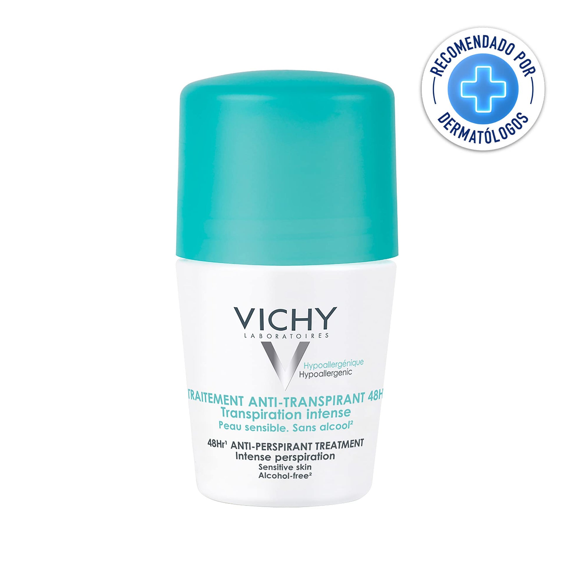 Vichy Anti-Transpirante Stress Resist para sudoración extrema o de estrés, eficacia 72H, 50ml + Desodorante y anti-transpirante para piel sensible, eficacia 48H, 50ml