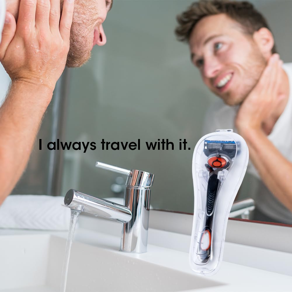 Nincha Manual Razor Travel Case Portable Plastic Manual Razor Trimmer Protector Transparent
