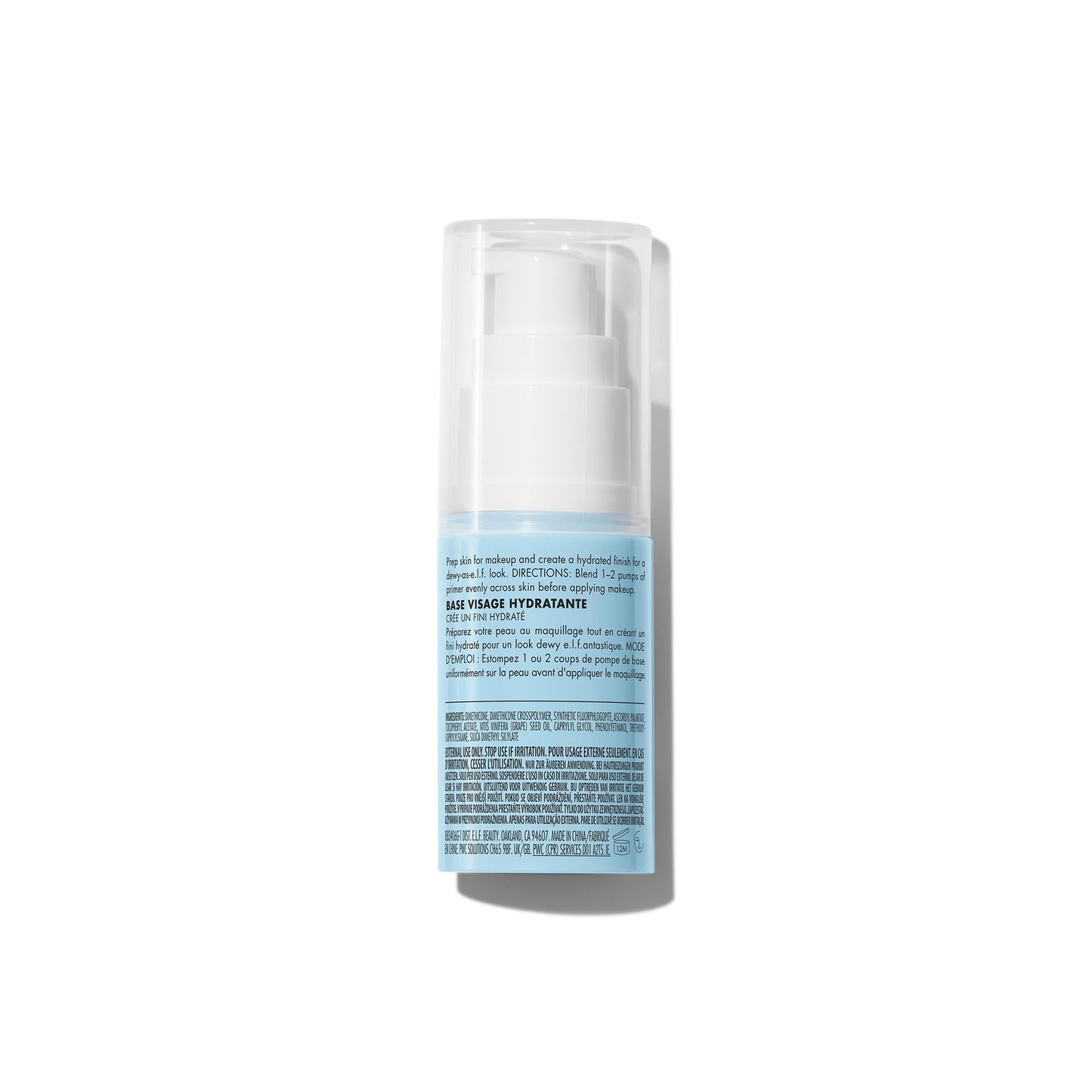 e.l.f. Cosmetics - Prebase facial hidratante E.l.f., 0.47 onzas líquidas