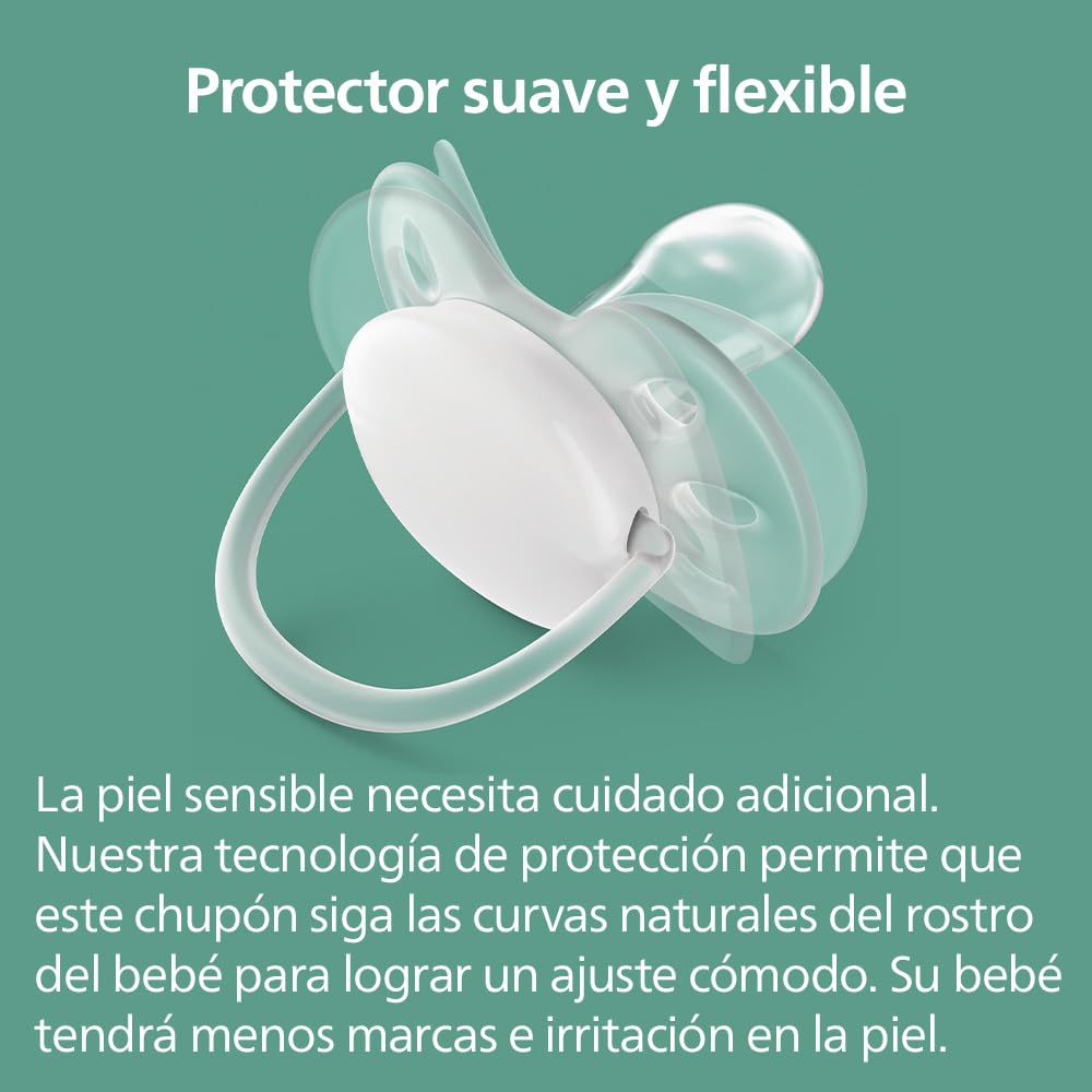 Chupones Philips Avent Ultra Soft Azul Sin BPA para Bebés de 0 a 6 Meses Paquete Doble