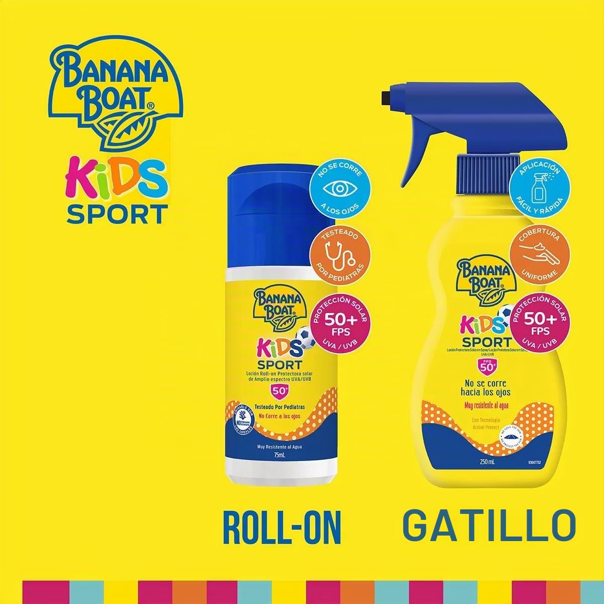 Protector Solar Banana Boat Kids 2/250 ml + Roll On 75 ml