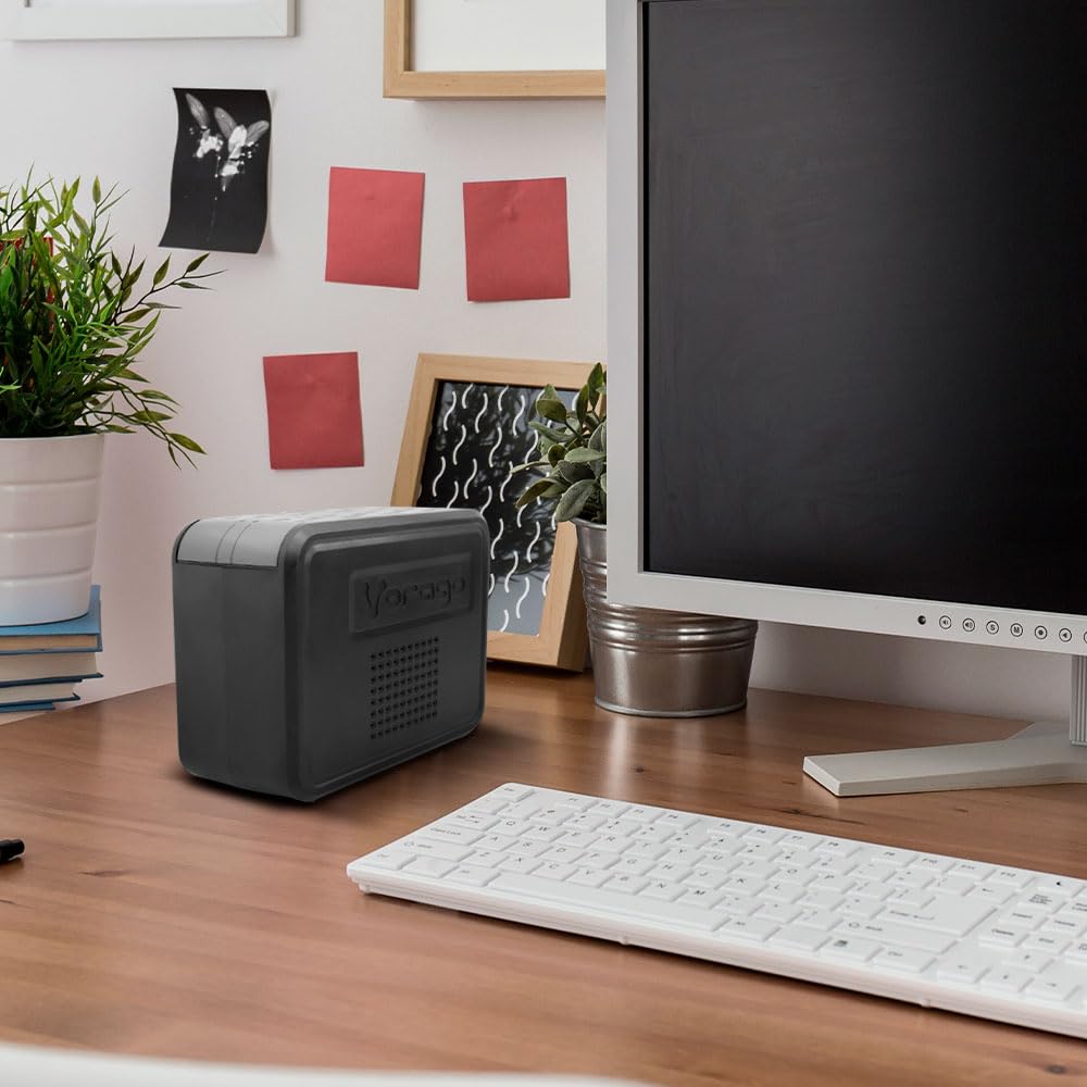 Regulador de Voltaje Vorago AVR-100 Negro Protección contra Sobretensiones Montaje en Pared