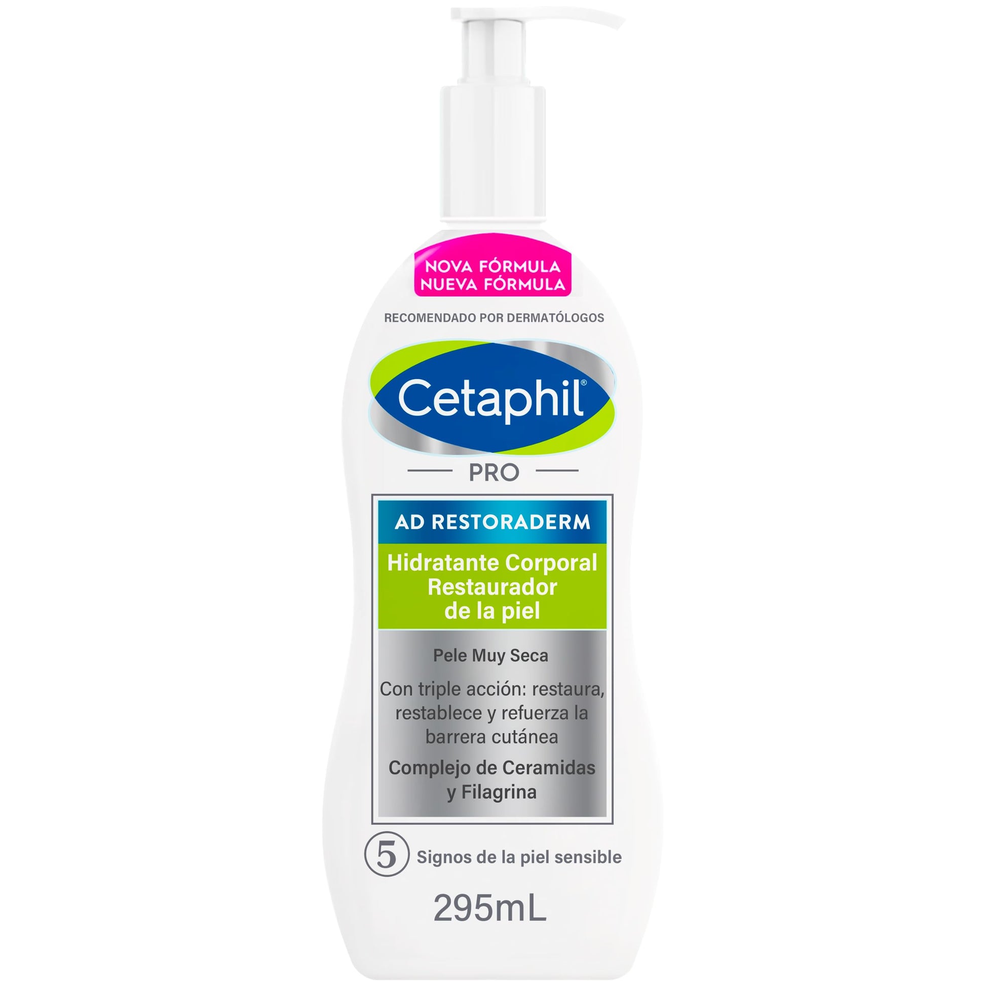 CETAPHIL PRO AD Restoraderm Hidrtante 1 pz 295 ml Restaura, Restablece y Refuerza la Barrera Cutánea Recomendada por Dermatólogos para Piel Sensible