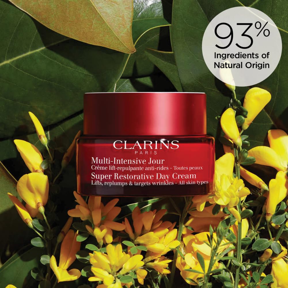 Clarins Super Restorative Day Cream | Anti-Aging Moisturizer for Mature Skin | Replenishes & Illuminates | 1.7 oz