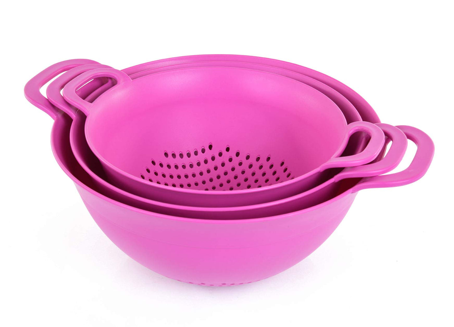 Colador Mintra Home Púrpura Set de 3 Tamaños Surtidos