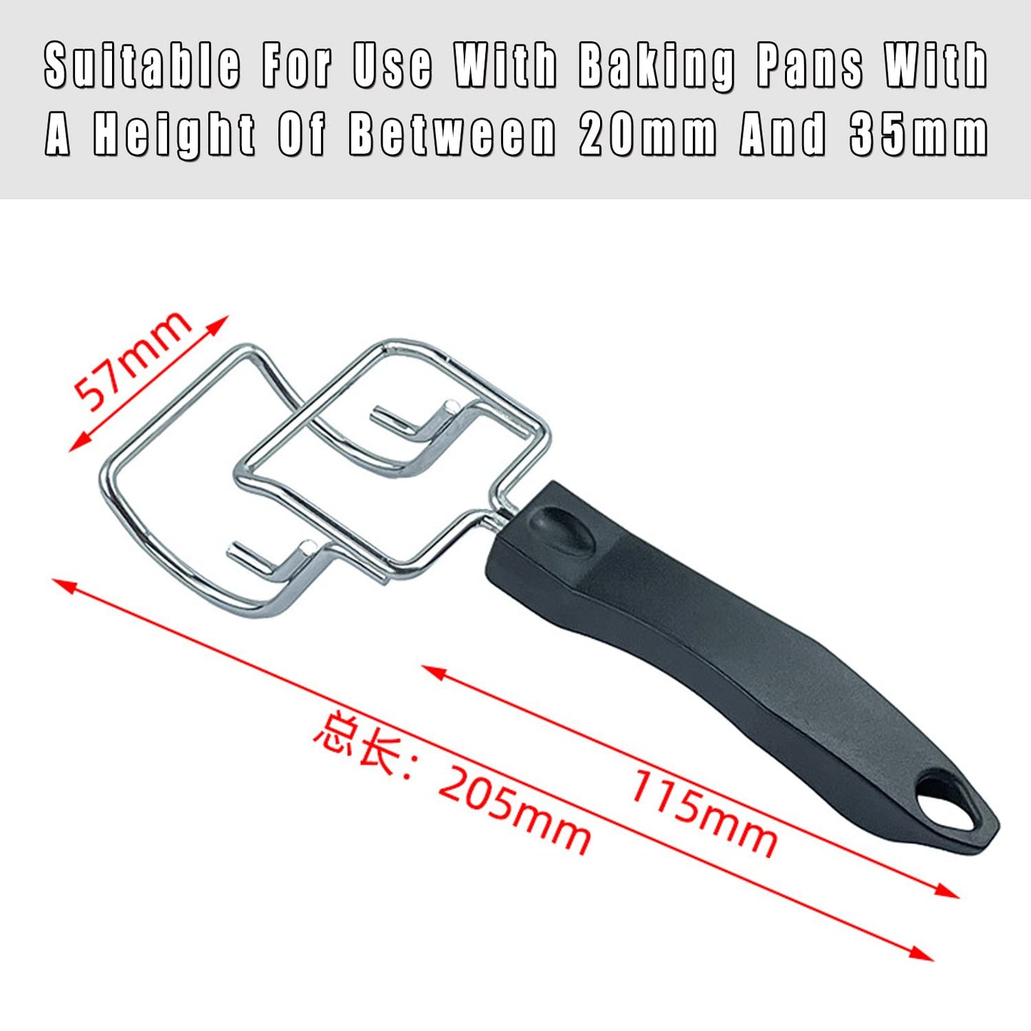 Extractor de bandeja de horno tostador por convección, extractor de parrillas, clip de parrillas, clip de horno, clip de comida para horno, mango de bandeja de horno, clip resistente a escaldado,