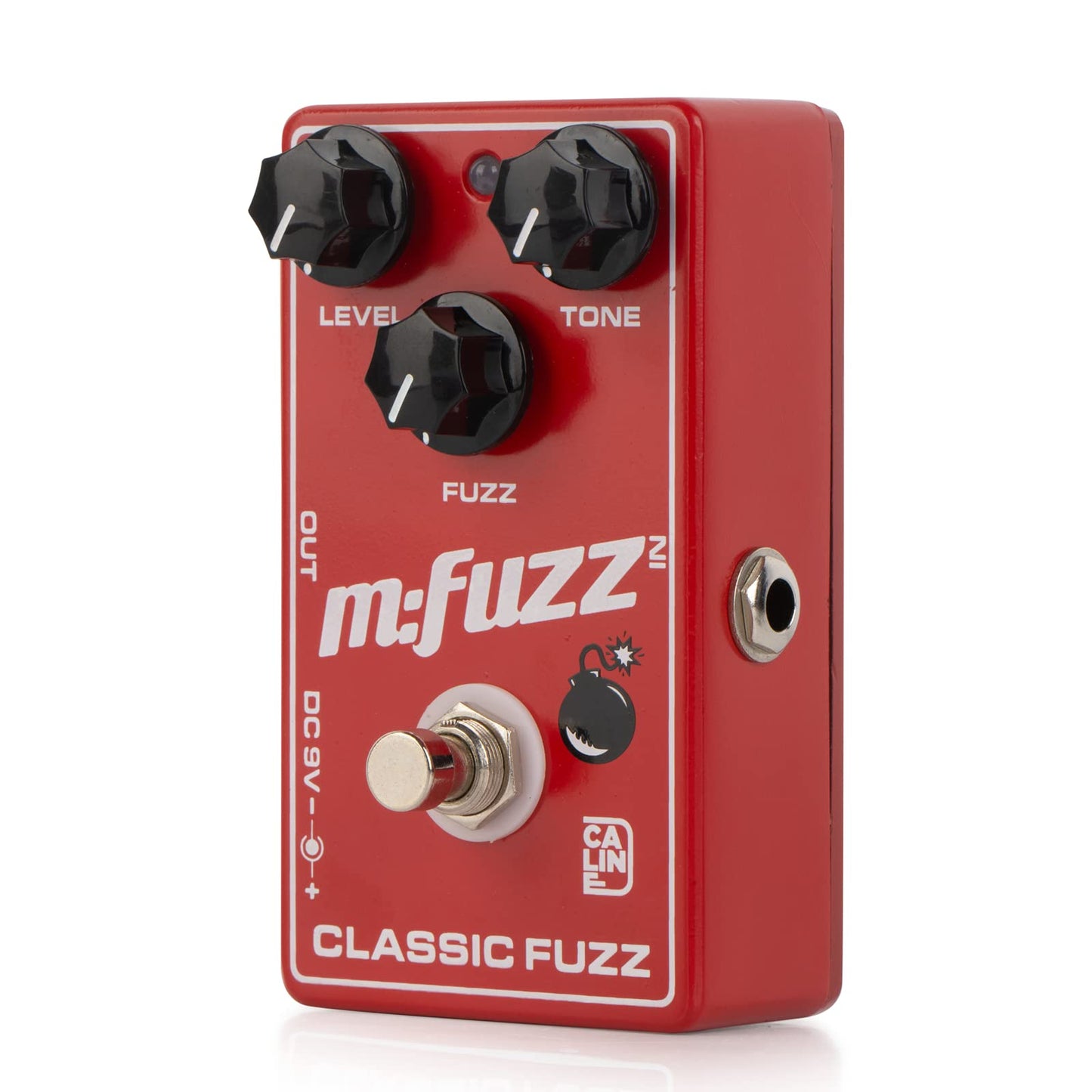 Caline CP-504 - Pedal de efecto de guitarra Fuzz True Bypass carcasa de aleación de aluminio, pedal M-FUZZ, color rojo