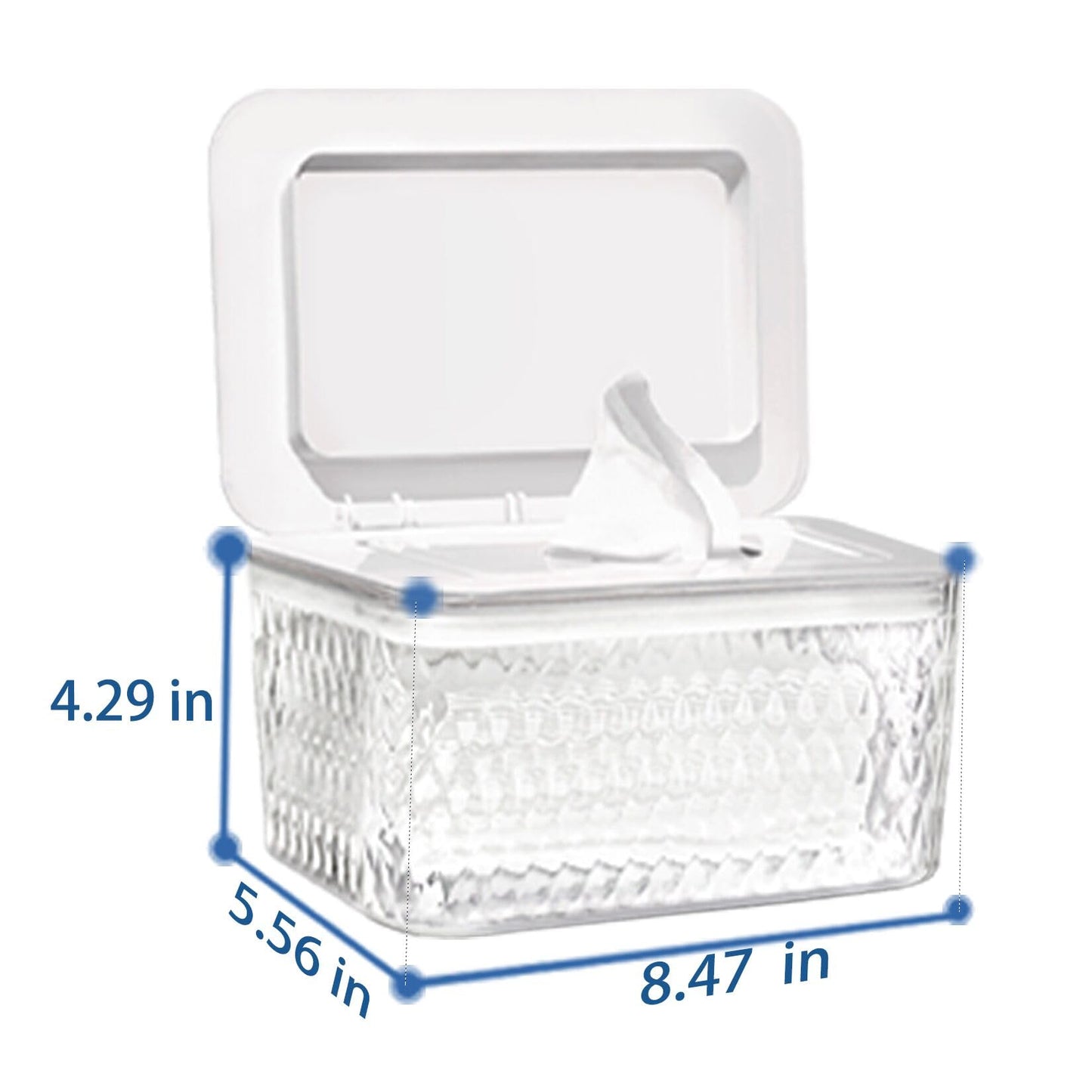 HSWT - Dispensador de toallitas con diseño de sello, antideslizante y a prueba de polvo, mantiene las toallitas frescas y limpias, estilo Classic, color Blanco, material Poliestireno (PS)