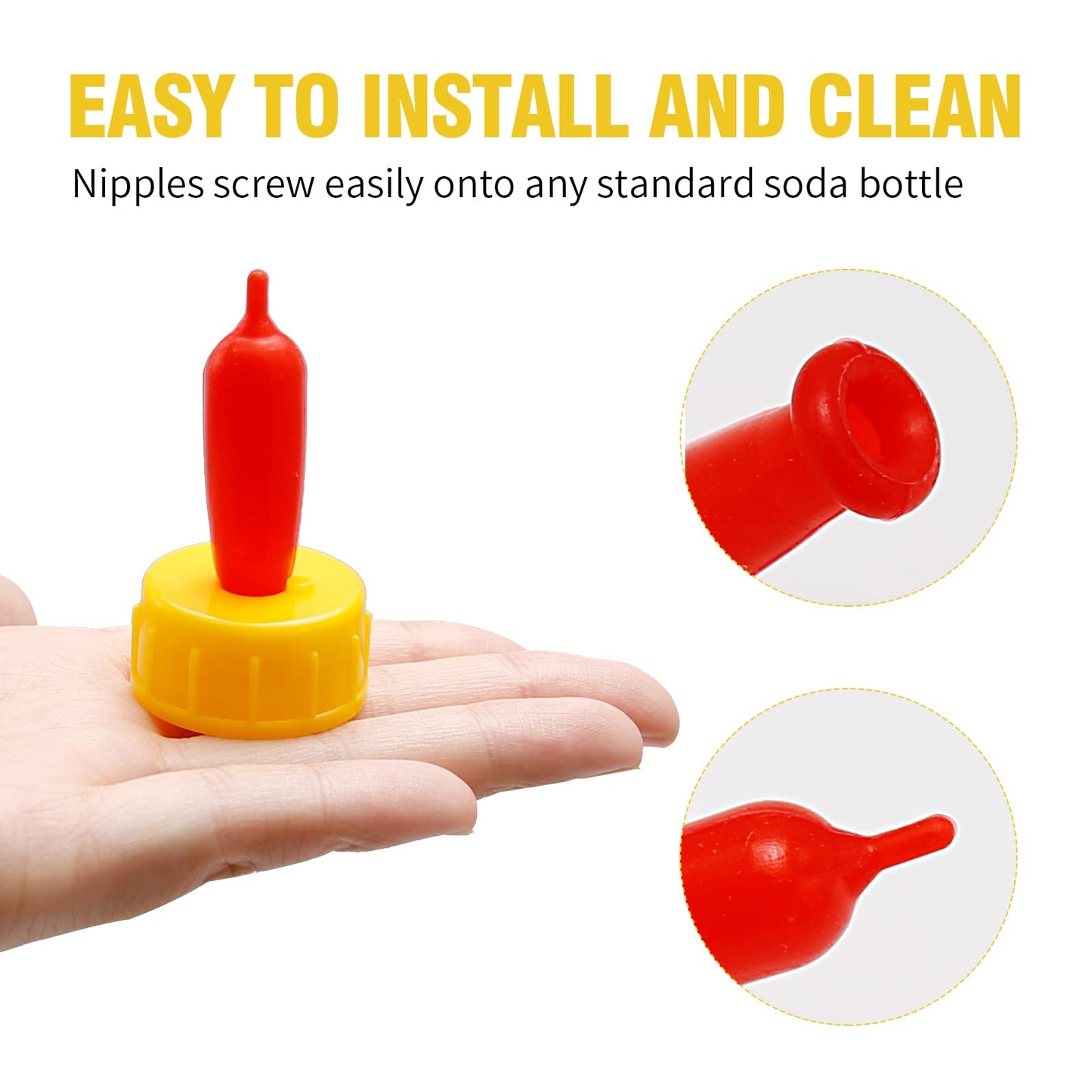 Chupetes de Goma Suave para Alimentación de Animales Pequeños