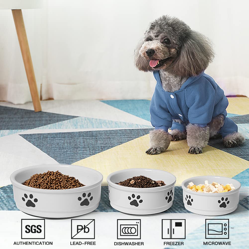 Cuencos De Cerámica SWEEJAR Blanco Diseño De Patas para Perros Grandes