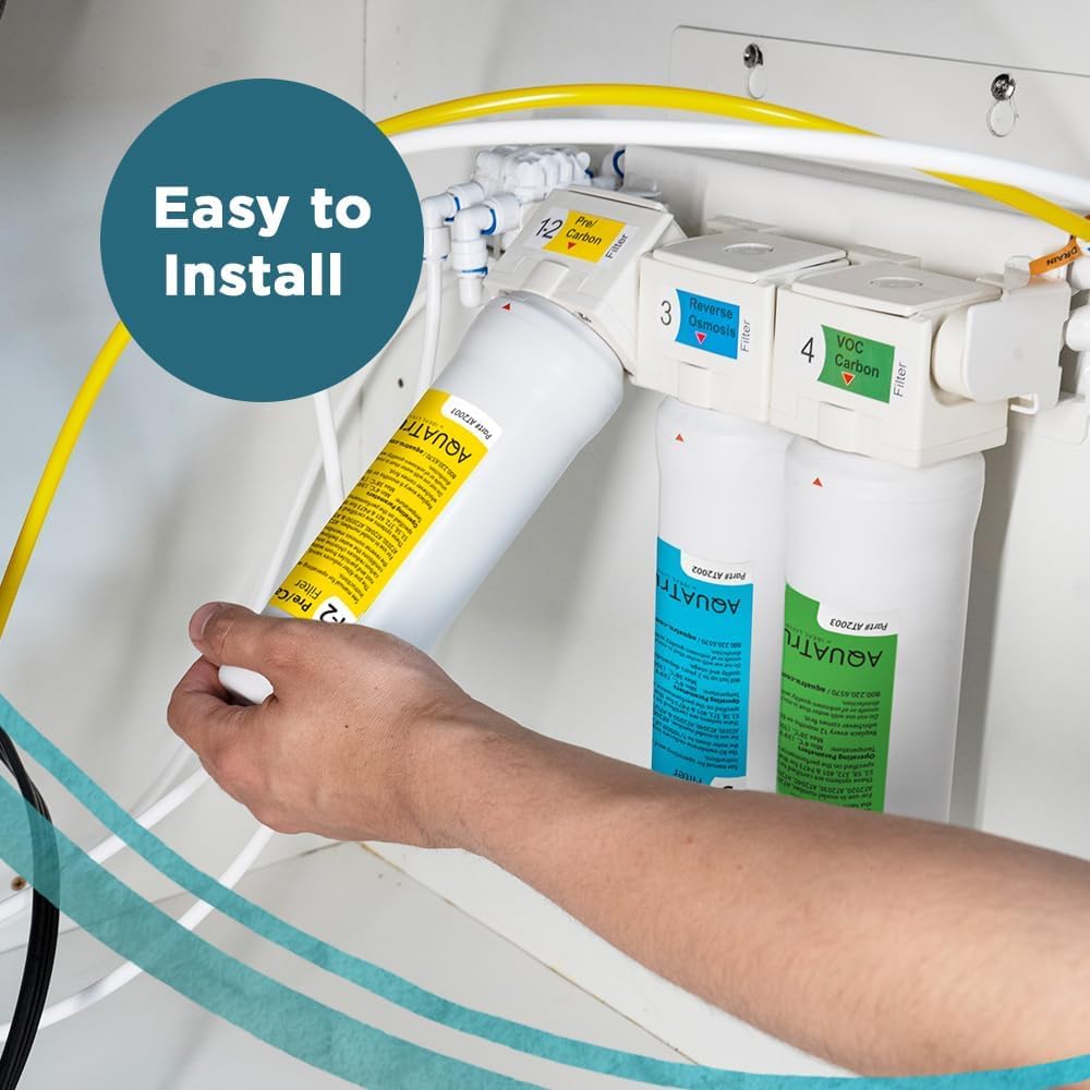 AQUA TRU - Filtro de repuesto de COV con potenciador mineral ph+ (etapa 4) para AquaTru Classic, Connect & Under Sink AquaTru Purificador de agua